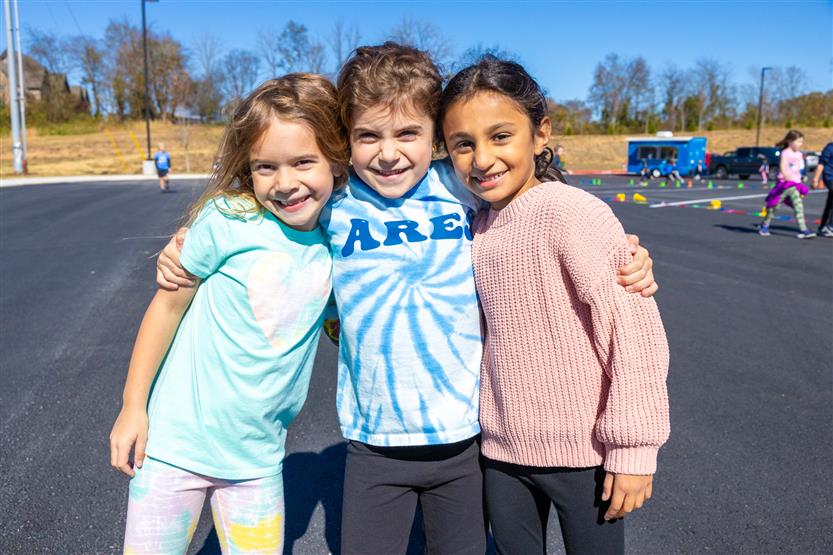 Students participate in a fun run
